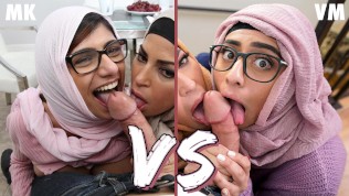Mia khalifa vs  Violet Myers porno filmi